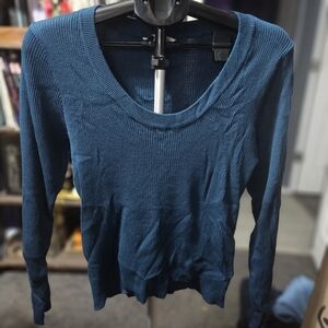 Ophelia Roe Teal Crew Neck Sweater Sz XL 4-1016